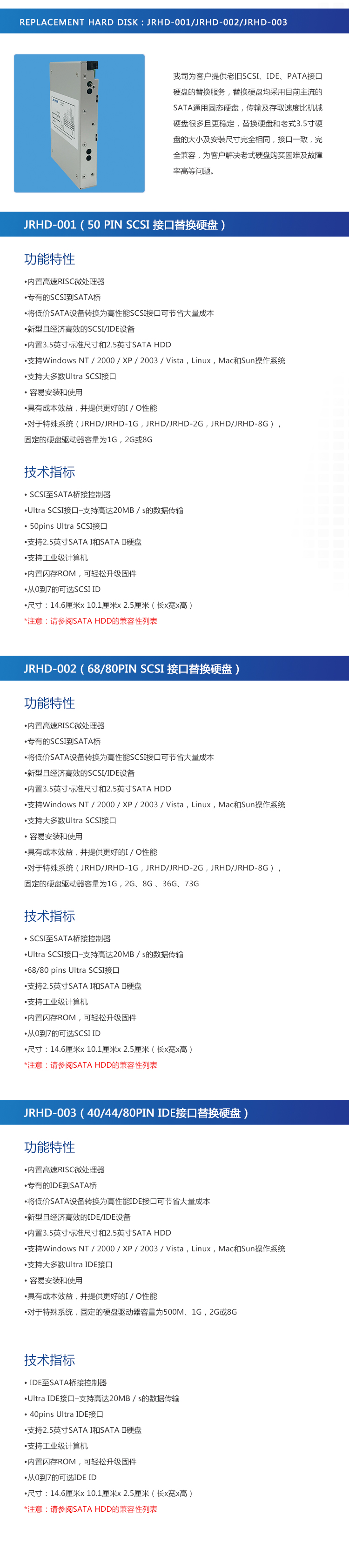 REPLACEMENT HARD DISK